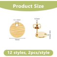 thumbnail image 2 of 24Pcs 2 Colors Flat Round Stud Earring Findings Textured Blank Earrings Stainless Steel Earring Post with Loop Disc Charms Earrings for DIY Jewelry Craft Making Hole: 1.2-1.4mm Mixed Color, 2 of 6