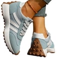 thumbnail image 4 of EKVAHL Chunky Sneakers for Women, Anti‑Slip Casual Tennis Shoes,Foam Insole Stable Daily Street Walking Sneakers Blue, 4 of 5