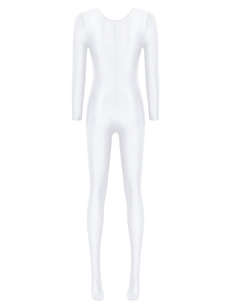 Doomiva Women's 70D Glossy Long Sleeve Bodystocking Sports