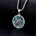 thumbnail image 4 of Dorunmo Saint George Necklace with Abalone Shell 925 Sterling Silver St George Pendant Necklace Religious Medal Protection Necklace Amulet Jewelry Gifts for Men Women, 4 of 6