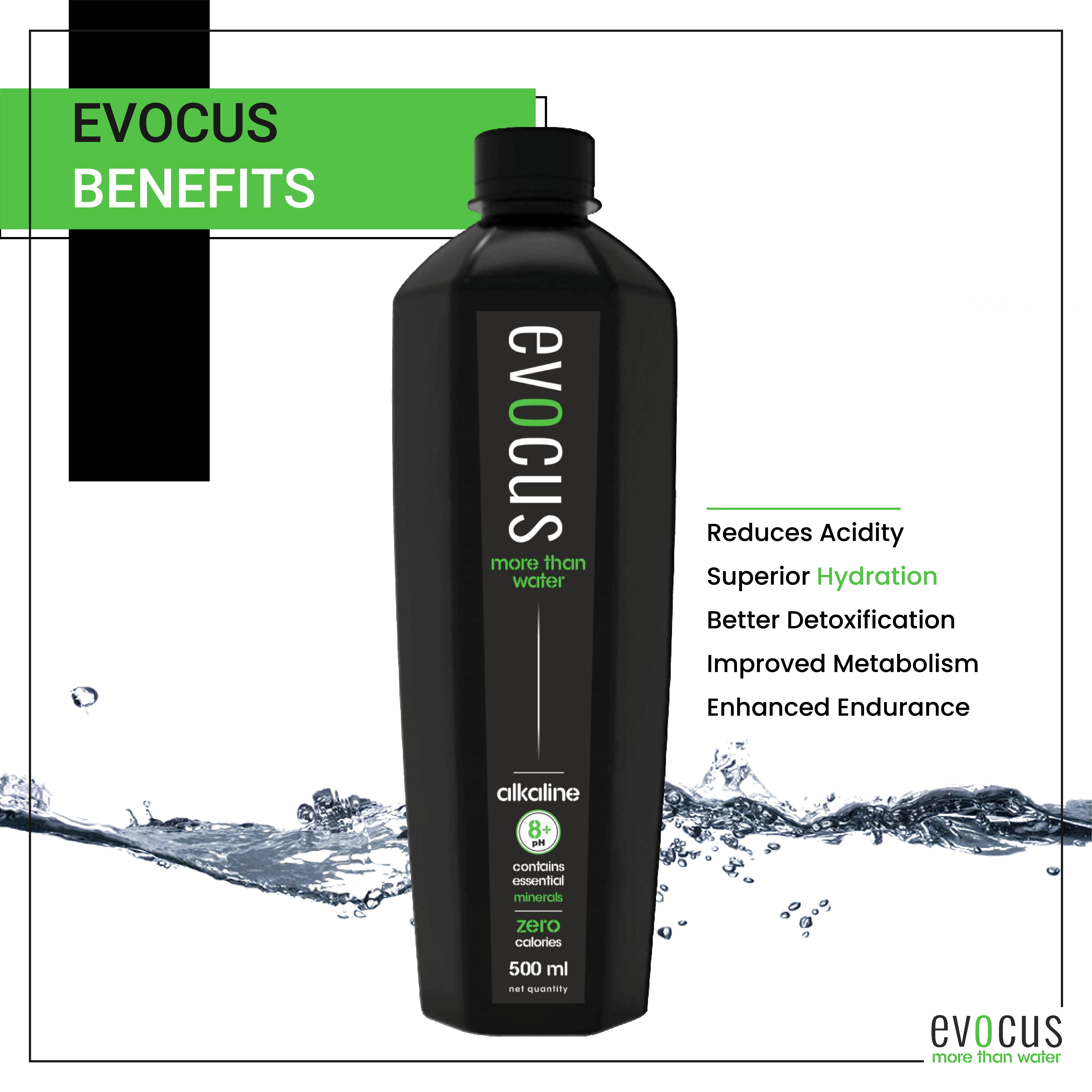 EVOCUS India's First Black Alkaline Water With 70+ Natural Minerals, 8+ pH  Alkaline Water (500Ml) Pack Of 12 Plastic Bottle Price in India - Buy  EVOCUS India's First Black Alkaline Water With