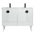thumbnail image 2 of Venezian Collection - 48" Double White Bathroom Vanity, - Black Handles.&nbsp;, 2 of 9