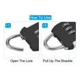 thumbnail image 5 of Uxcell 2Set 3Digit Combination Padlock Steel Security Cable 1.6' Travel Lock Black, 5 of 7