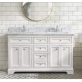 thumbnail image 3 of Ari Kitchen & Bath South Bay 55" Solid Wood Bathroom Vanity in White, 3 of 8