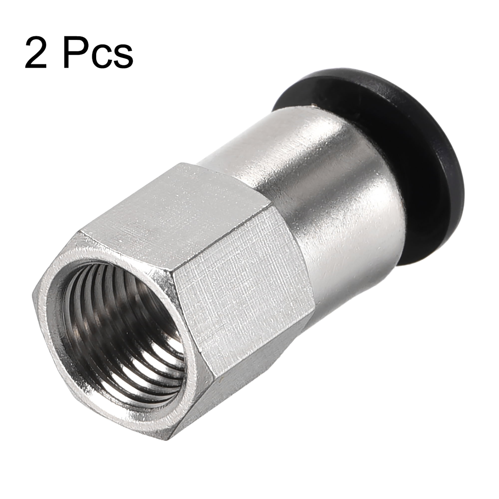 Push to Connect Tube Fitting Adapter 6mm OD x 1/8 PT Straight Connecter 2pcs 