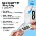 thumbnail image 5 of Hootek 3D Pedometer for Walking, Simple Step Counter with Large Digital Display, Step Tracker with Removable Clip Lanyard, Accurately Track Steps for Men Women Kids Adults Seniors, White, 5 of 7