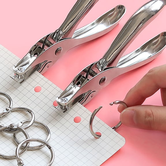 Mini Multifunctional Round Hole Puncher, 3mm & 6mm Diameter, Compact Paper Binding and Scrapbooking Tool, Portable Office and Craft Hole Punch