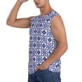 thumbnail image 3 of Goofa Porcelain Chinaware Printed Men's Sleeveless T-Shirt - Athletic Gym Workout Tank Top for Men - Moisture-Wicking, UPF 30+ Quick-Dry Muscle Tee-Medium, 3 of 8