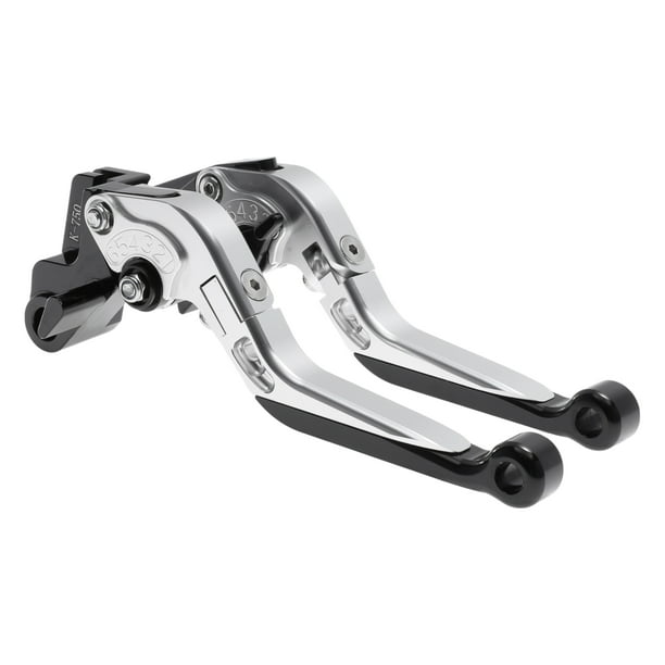 Palanca de freno y embrague corta larga para Kawasaki VERSYS 650 15-23, palanca de freno ajustable de motocicleta, aleación de aluminio, mango tono plateado con extremo negro