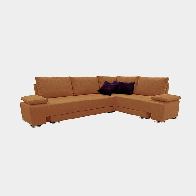 Sala Esquina Ivanna Normal Curri Marron - DC Inlab Muebles Modelo D