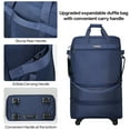 thumbnail image 3 of Hanke Suitcases with Wheels Expandable Foldable Luggage Bag Suitcase Collapsible Rolling Travel Bag Duffel Bag for Men Women Lightweight Suitcases,BLUE, 3 of 6