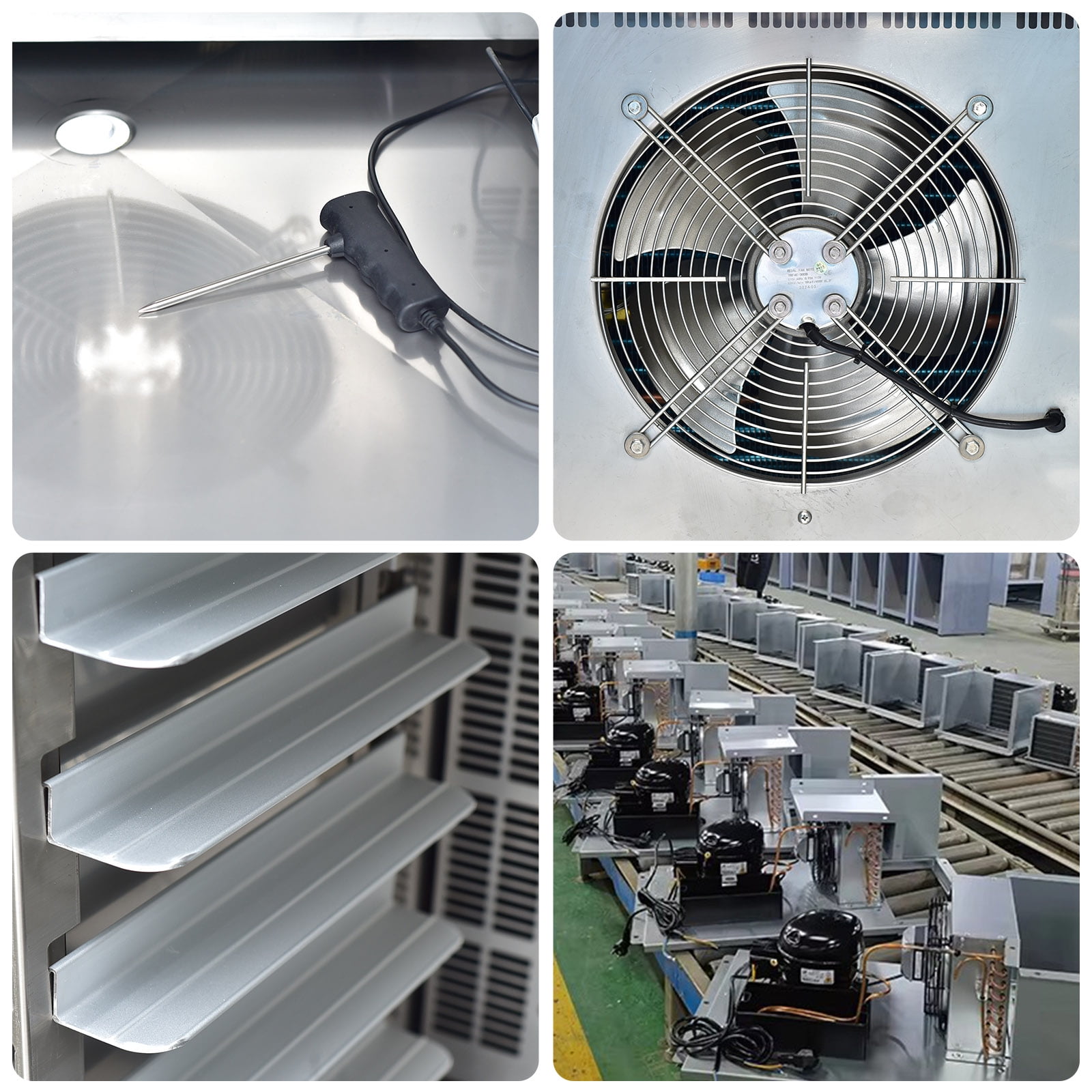 Kolice Commercial 15 Trays Blast Chiller, Blast Freezer with Food Probe,Lowest temp: -40°F for Restaurants,Canteens,Schools,Hotels