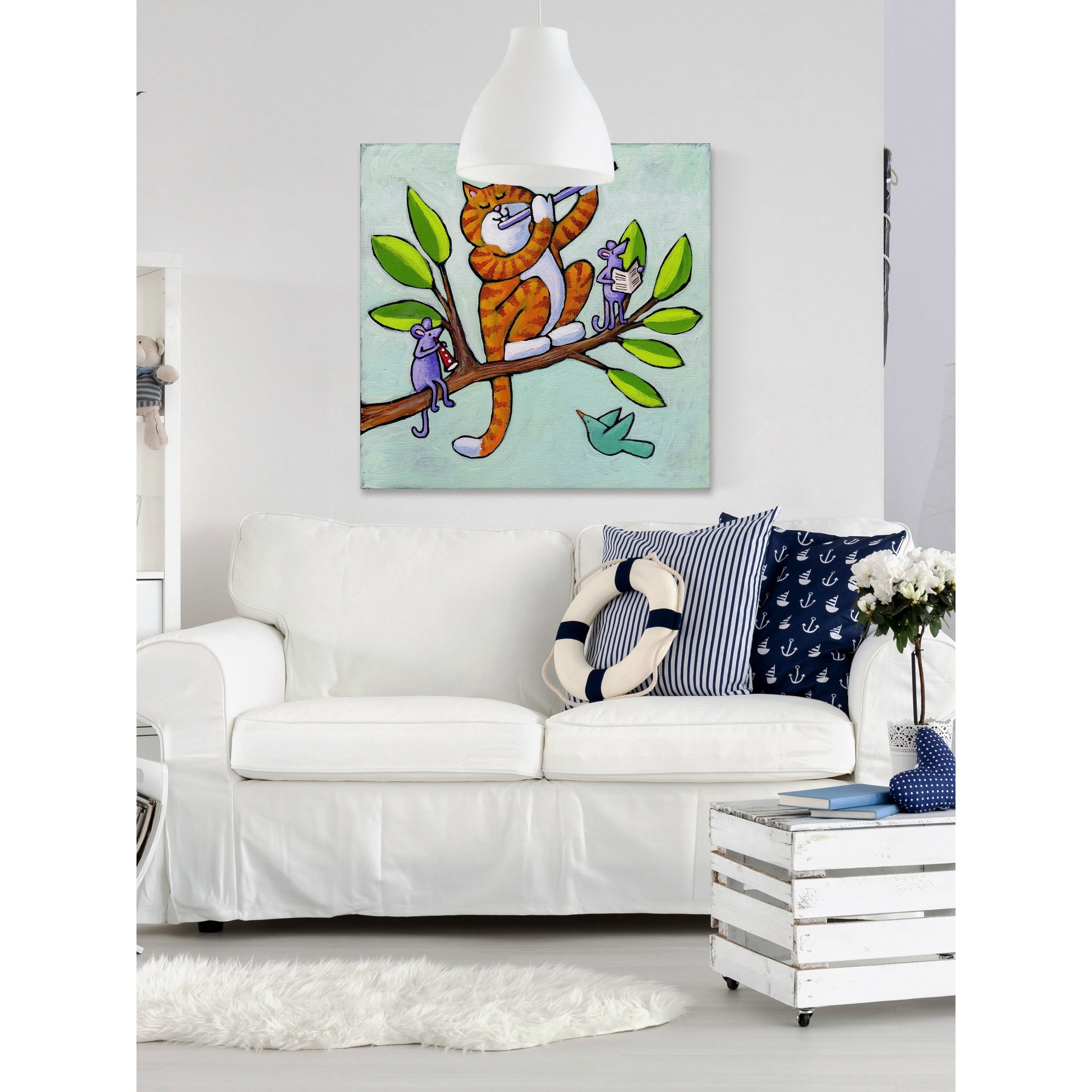 "Out on a Musical Limb" Painting Print on Wrapped Canvas