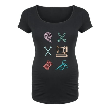 

Bloom Maternity - Craft Grid - Maternity Scoop Neck T-Shirt