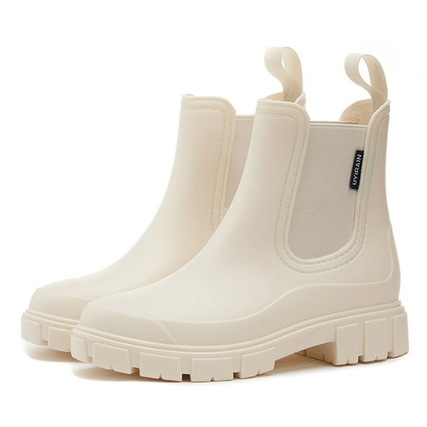 Botas Lluvia Cortas Tobillo Elegantes Antideslizantes para Viajes Al Aire Libre