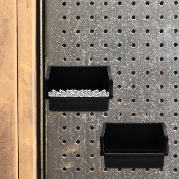 LULULION 6Sets Plastic Pegboard Bins with Slanted Opening for Easy Tool Access