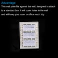 thumbnail image 4 of Brush Wall Plate Decoration Wall Panel Three Gang 163mmx114mm White 2 Pcs, 4 of 4