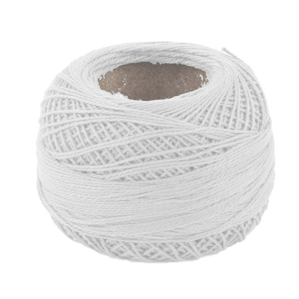 Coton de Ménage Mélange des Vêtements au Crochet Tissage Fil à Tricoter Cordon Blanc 60g