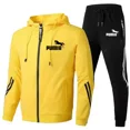 thumbnail image 4 of Conjunto de ropa deportiva para hombre 2024, dos piezas, informal, para correr, cálido, transpirable, para fitness, sudadera con capucha y pantalones, 4 of 4