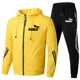 thumbnail image 4 of Conjunto de ropa deportiva para hombre 2024, dos piezas, informal, para correr, cálido, transpirable, para fitness, sudadera con capucha y pantalones, 4 of 4