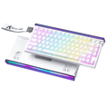 thumbnail image 3 of ATTACK SHARK R85 HE Wired Mechanical Gaming Keyboard Custom RGB Lightbox Rapid Trigger 8KHz Polling Rate 0.005mm RT Accuracy Hall Effect Magnetic Switch Driver for PC ,White Contour, 3 of 9