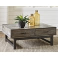 thumbnail image 2 of Signature Design by Ashley Contemporary Mondoro Coffee Table with Lift Top Grayish Brown, 2 of 6