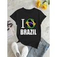 thumbnail image 2 of Camiseta de verano para mujer Suave elegante con Cuello redondoSimple English Flag Football Pattern Women's Fashion Trendy Round Neck Short Sleeve, Simple Casual Sports T-shirt, Holiday Comfortable, 2 of 6