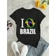 thumbnail image 2 of Camiseta de verano para mujer Suave elegante con Cuello redondoSimple English Flag Football Pattern Women's Fashion Trendy Round Neck Short Sleeve, Simple Casual Sports T-shirt, Holiday Comfortable, 2 of 6