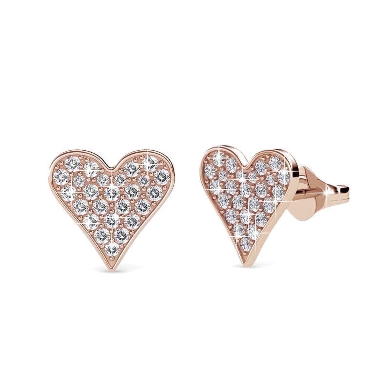 Cate & Chloe Cecilia 18k Rose Gold Plated Jewelry Set with Swarovski Crystals for Women