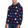 thumbnail image 3 of Qekee Watercolor Stars1 Print Mens Hoodies,Pullover Hooded Sweatshirt for Men,Men's Loose Sleeve Sweatshirt-XX-Large, 3 of 7