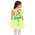 thumbnail image 4 of iiniim Kids Girls One Shoulder Dance Dress for Carnival Birthday Party Yellow 12, 4 of 6