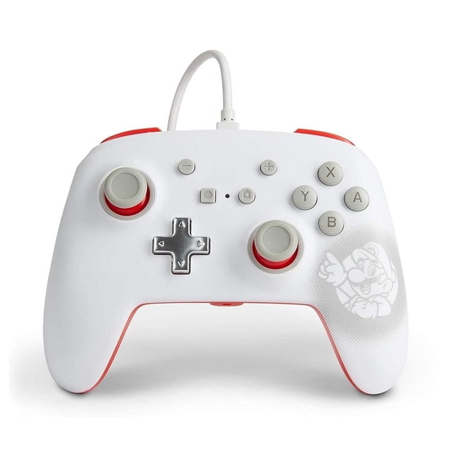 Control Alámbrico Nintendo Switch Mario White