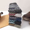 thumbnail image 3 of LEZMORE 5 Pairs Women's Wool Socks Gift Winter Warm Thickened Knit Comfortable Cozy Crew Socks, Womens Vintage Socks, 6-10, 3 of 9