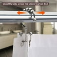 thumbnail image 3 of EVNELE Shower Curtain Hooks Rings, Double Sided Stainless Steel Shower Hooks Rust Proof for Bathroom Shower Rods Curtain, Set of 12, Nickel, 3 of 8
