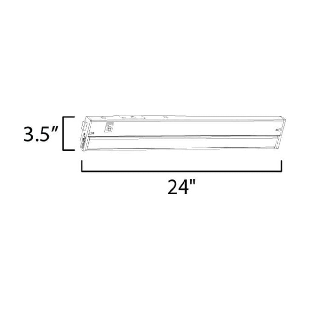 Maxim Lighting 89865BZ 24 in. CounterMax 5K 2700-5000K LED Under Cabinet Light, Bronze
