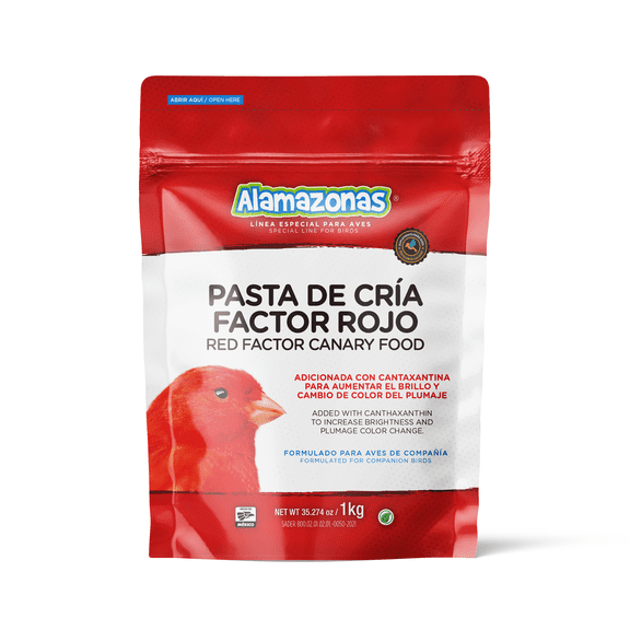 Pasta de Cría Factor Rojo 1kg Alamazonas