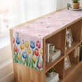 thumbnail image 6 of Table Runners 70 Inches Long Dress Scarves, Easter Tulip Farmhouse Coffee/Dining/Kitchen Table Decor, Holiday Table Runner, Colorful Flower Spring Butterfly Plant Pink 13x70 Inch, 6 of 9