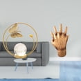thumbnail image 2 of Estatua de bola de cristal,Estatuas de bolas de cristal para decoración del hogar,escritorio interior,Escultura de bola de cristal Figura de hierro Decoración,Escultura de mano,Escultura de, 2 of 8