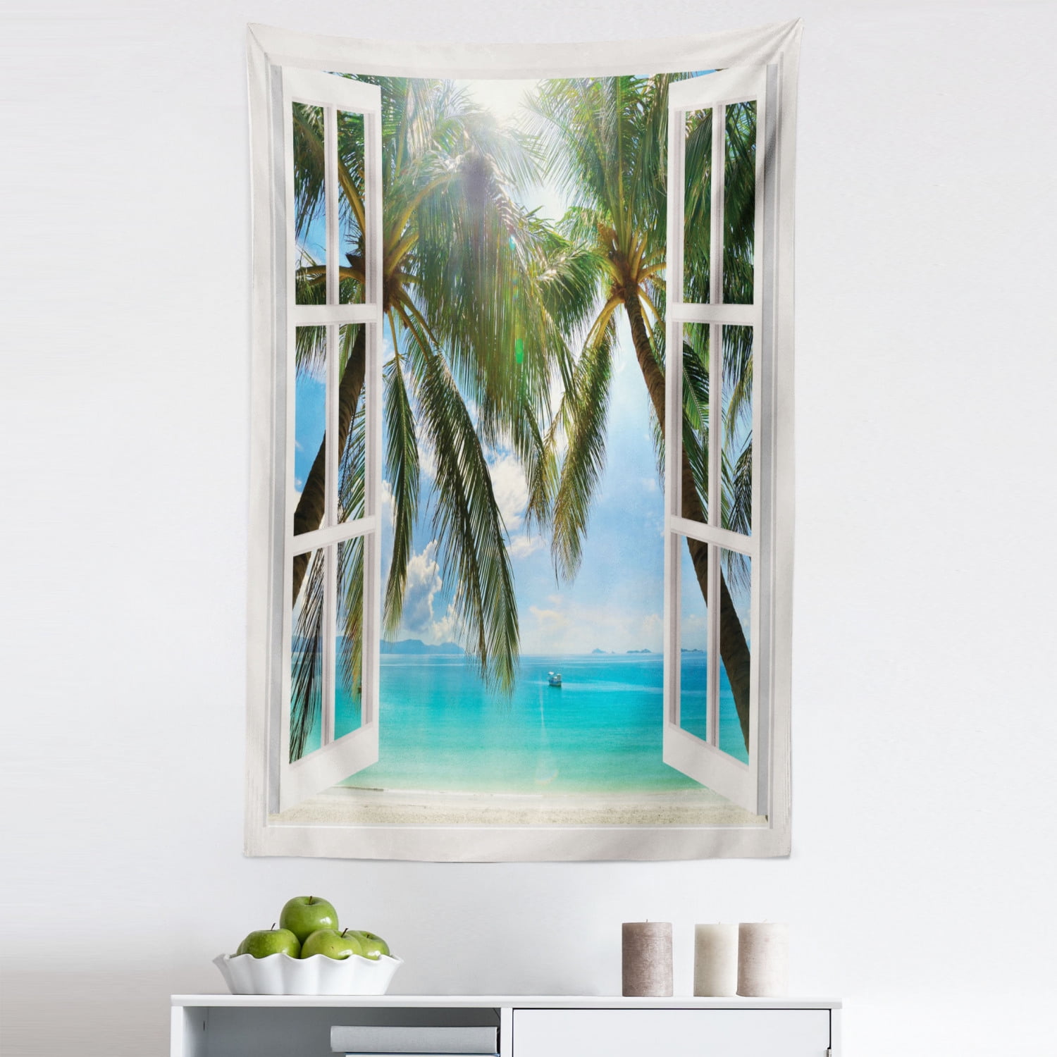 Tropical Tapestry, Window to the Exotic Beach Landscape Pastoral