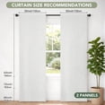 thumbnail image 4 of Deconovo Linen Textured 100% Blackout Drapes, Thermal Insulated Back Tab, 2 Panels, Cream, 52" x 84", 4 of 7