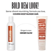 oVertone Daily Color Depositing Conditioner 4.5oz Temporary Hair Dye Conditioner with Shea Butter & Coconut Oil, Moisturizing Vegan & Cruelty-Free for All Hair Types & Color-Treated Hair, Ginger Glow