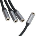 thumbnail image 1 of Sound AUX Connector, HiFi Easy To Use Expandable 3.5mm Female To 3 X 3.5mm Adapter Cable  For Computer 3.5 1 Female To 3 Female, 1 of 8