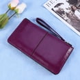 thumbnail image 3 of REACHISE Women Wallet Zipper Buckle Clutch Purse Mobile Handbag Holder High Capacity Envelope Bag (Purple), 3 of 8