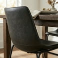 thumbnail image 7 of Cortesi Home Casablanca Dining Chair in Chalkboard Black Faux Leather (Set of 2), 7 of 7