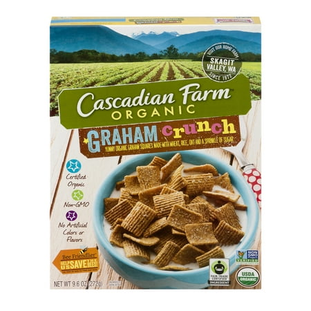 (2 Pack) Cascadian Farm® Organic Graham Crunch Cereal 9.6 oz Box, 9.6