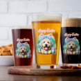 thumbnail image 4 of Happy Easter Goldendoodle with Bunny Ear Headband and Flowers 16oz Pint Beer Glass Mug Doodle Dog Lover Gifts Idea Beer Glasses Cup - 13001, 4 of 5