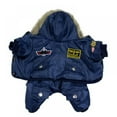 thumbnail image 3 of Topumt Small Dog Apparel Airman Fleece Winter Coat Snowsuit Hooded Jumpsuit Waterproof, 3 of 7