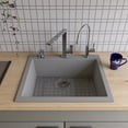 thumbnail image 3 of ALFI brand AB2420DI-T Titanium 24" Drop-In Single Bowl Granite Composite Kitchen Sink, 3 of 9