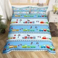 thumbnail image 2 of 2024 Kids Cartoon Duvet Cover Set Toy Car Bedding Set Polyester Multicolor Vehicles Comforter Cover Single Twin For Boys Teens, 2 of 7