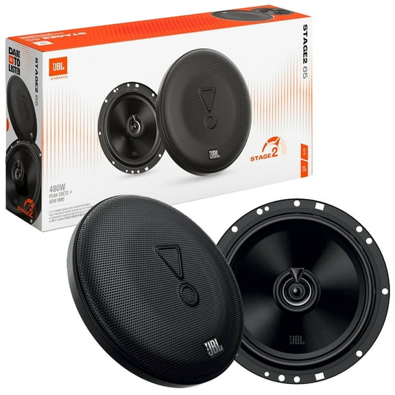 Bocinas Jbl para auto Stage2 65 gen 2 6.5 pulgadas 480w máx color negro